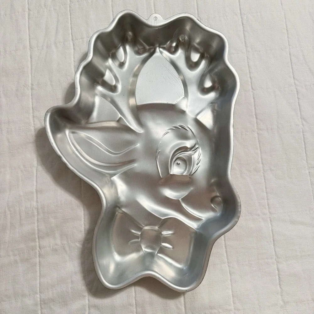 1988 Christmas Wilton Rudolph Reindeer‎ Cake Pan Mold 2105-1224